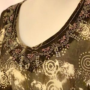 Dazzling Beaded Susan Graver Tunic